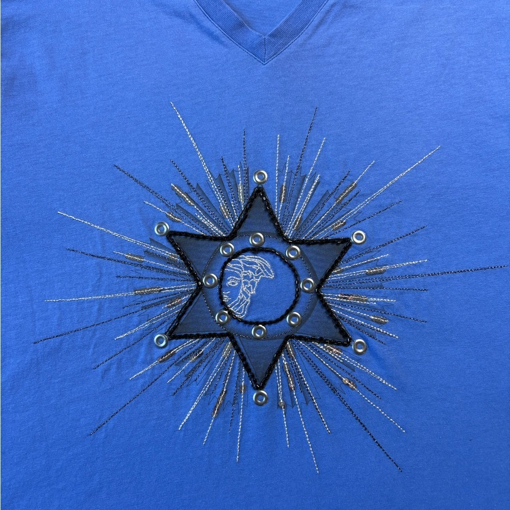 Versace Collection Sequin Logo T-shirt Large - Picture 4 of 6